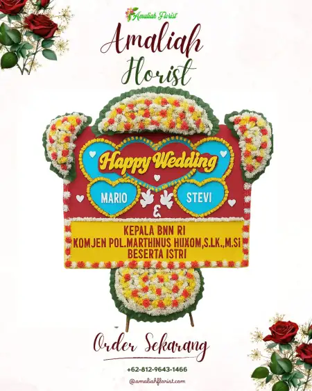 Papan Bunga Pernikahan Amongrogo